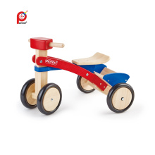 Pintoy Kids Wooden Ride On Balance Bike Indoor Toddler Trike With Carry-Basket In Back